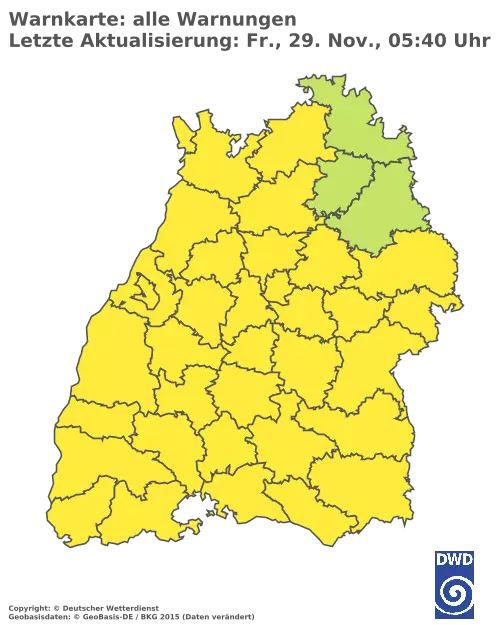 Aktuelle Wetterwarnungen für  Emmendingen