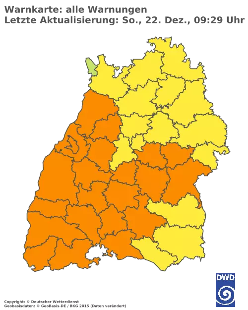 Aktuelle Wetterwarnungen für  Emmendingen