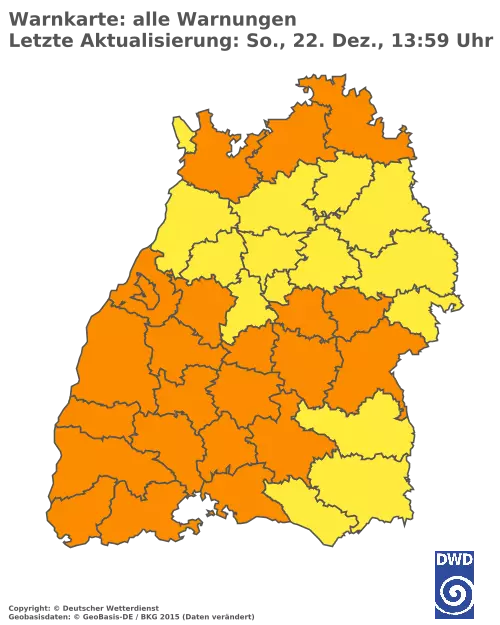 Aktuelle Wetterwarnungen für  Emmendingen