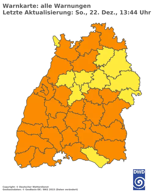 Aktuelle Wetterwarnungen für  Emmendingen