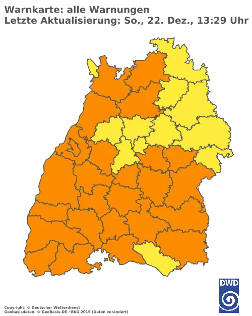 Aktuelle Wetterwarnungen für  Emmendingen