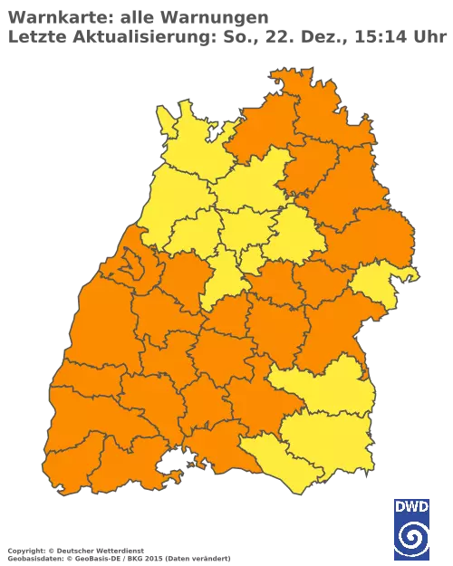 Aktuelle Wetterwarnungen für  Emmendingen