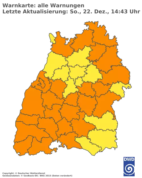 Aktuelle Wetterwarnungen für  Emmendingen