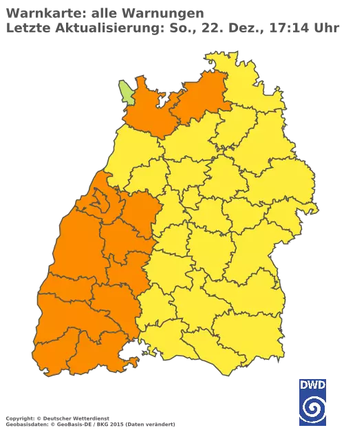 Aktuelle Wetterwarnungen für  Emmendingen