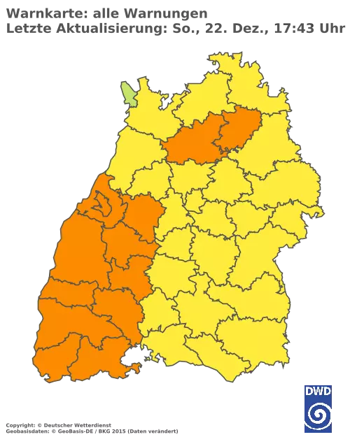 Aktuelle Wetterwarnungen für  Emmendingen