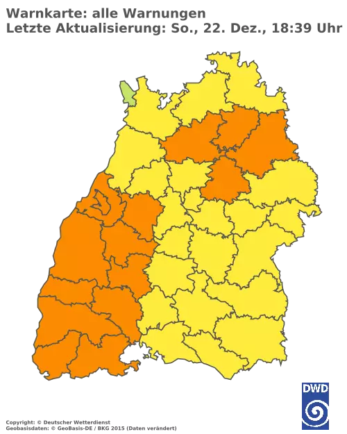 Aktuelle Wetterwarnungen für  Emmendingen