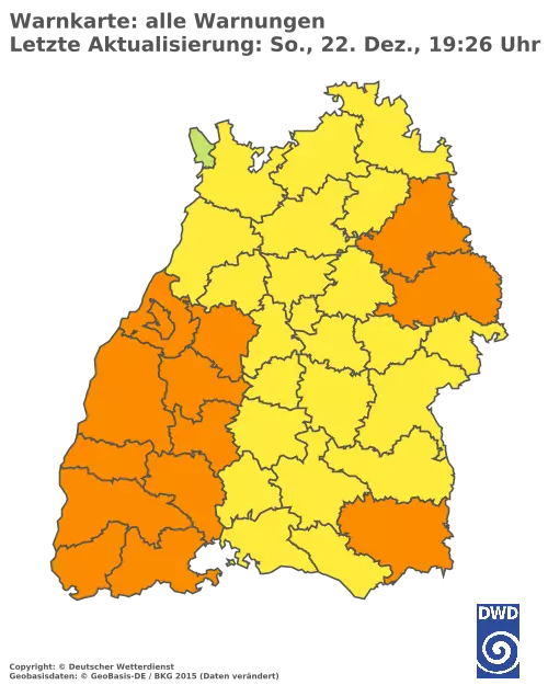 Aktuelle Wetterwarnungen für  Emmendingen