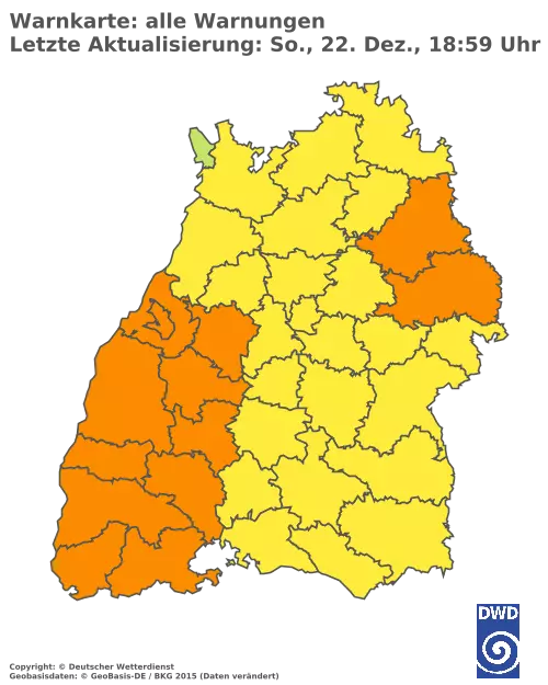 Aktuelle Wetterwarnungen für  Emmendingen