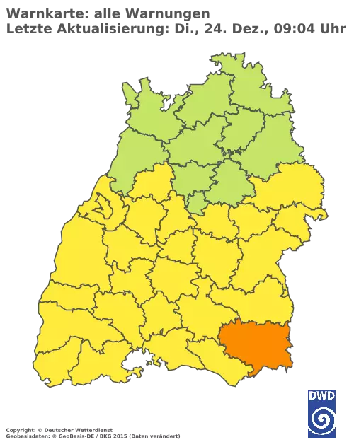 Aktuelle Wetterwarnungen für  Emmendingen