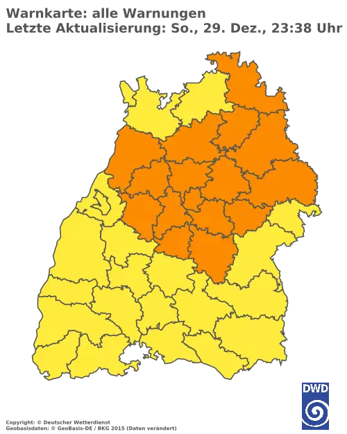 Aktuelle Wetterwarnungen für  Emmendingen