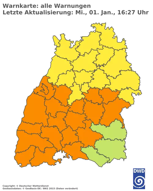 Aktuelle Wetterwarnungen für  Emmendingen