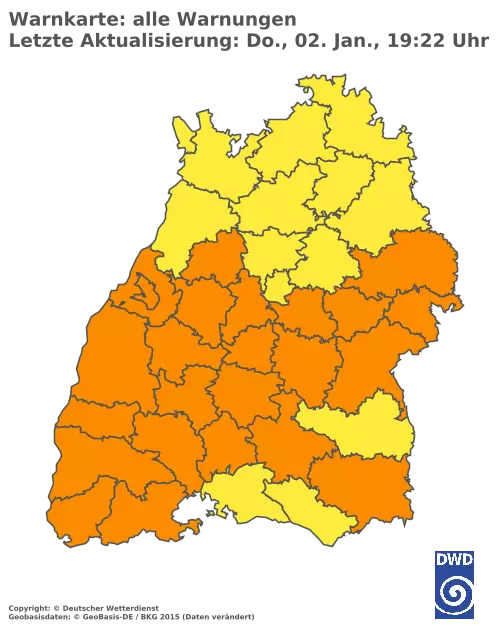 Aktuelle Wetterwarnungen für  Emmendingen