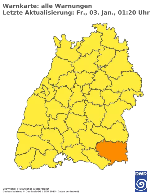 Aktuelle Wetterwarnungen für  Emmendingen