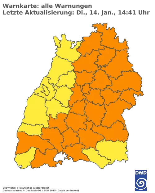 Aktuelle Wetterwarnungen für  Emmendingen