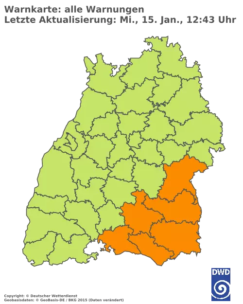 Aktuelle Wetterwarnungen für  Emmendingen