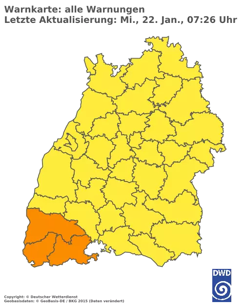 Aktuelle Wetterwarnungen für  Emmendingen